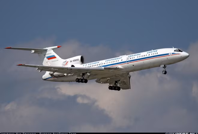 Một trinh sát cơ Tu-154 của Không quân Nga. (Ảnh: Airliner)