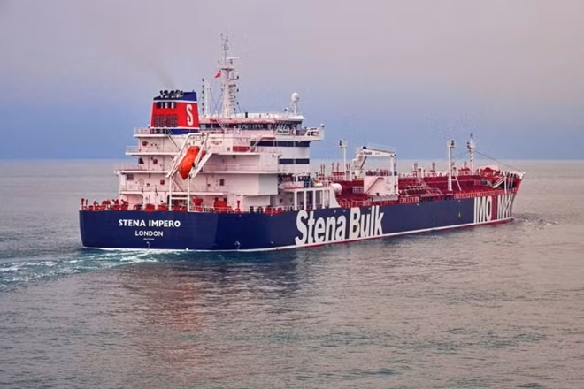 Tàu Stena Impero của Anh mới bị Iran bắt giữ. Ảnh: Reuters
