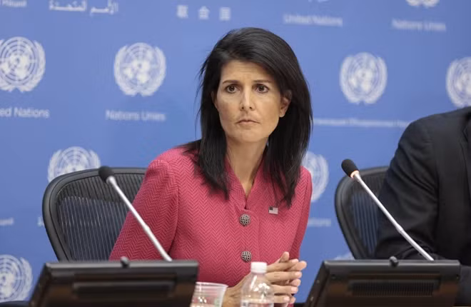 Đại sứ Mỹ tại Liên Hợp Quốc Nikki Haley. Ảnh: Reuters