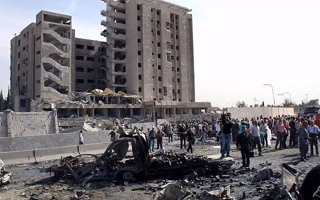 Hiện trường một vụ đánh bom ở Syria. Ảnh: ToI Hiện trường một vụ đánh bom ở Syria. Ảnh: ToI
