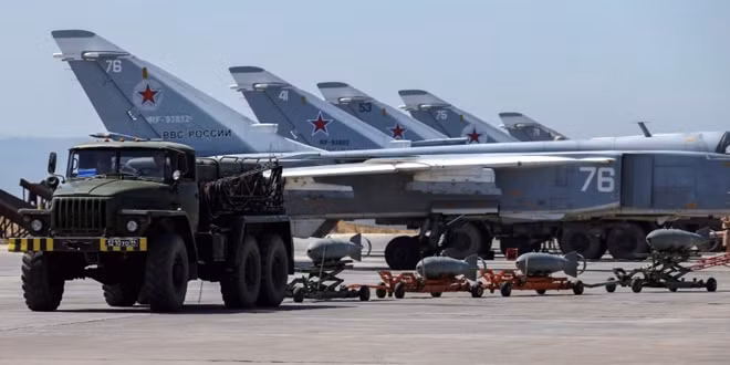 Căn cứ không quân Hmeymim của Nga ở Syria. Ảnh: TASS