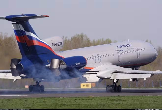 Một chiếc Tu-154 của Aeroflot khi vẫn còn được sử dụng. Ảnh: Airliner Một chiếc Tu-154 của Aeroflot khi vẫn còn được sử dụng. Ảnh: Airliner