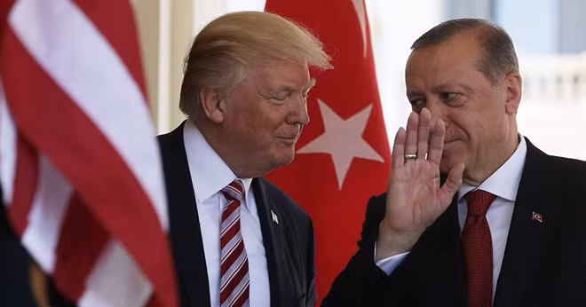 Tổng thống Mỹ Trump và người đồng cấp Thổ Nhĩ Kỳ Erdogan. Ảnh: ITN