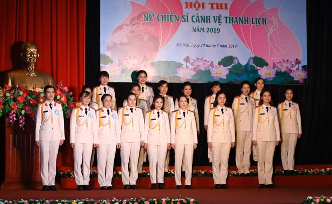 Các đội thi tại Hội thi Nữ Cảnh vệ thanh lịch.