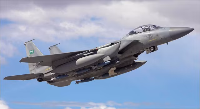 Chiến đấu cơ F-15 của Saudi Arabia. Ảnh: ITN
