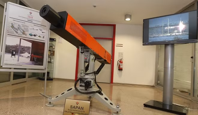 Pháo điện từ Sapan của Thổ Nhĩ Kỳ. Ảnh: Yeni Safak