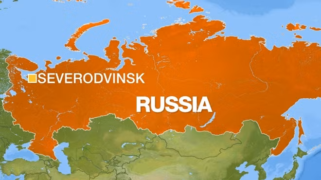 Vị trí thành phố Severodvinsk của Nga. Ảnh: AlJazeera