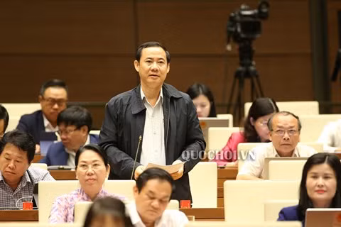 Đại biểu Nguyễn Thái Học đoàn Phú Yên phát biểu.