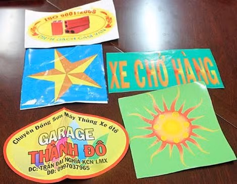 Một số logo dán trên xe tải Một số logo dán trên xe tải