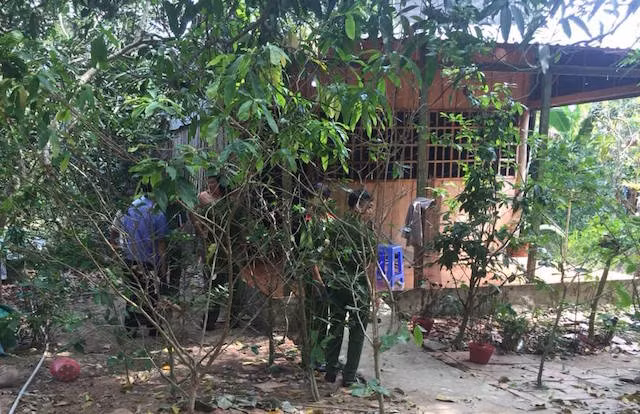 Hiện trường ngôi nhà xảy ra sự việc.