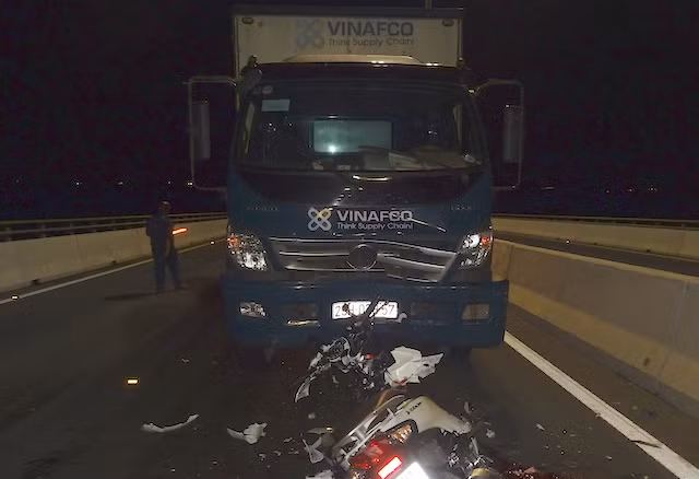 Hiện trường vụ tai nạn.