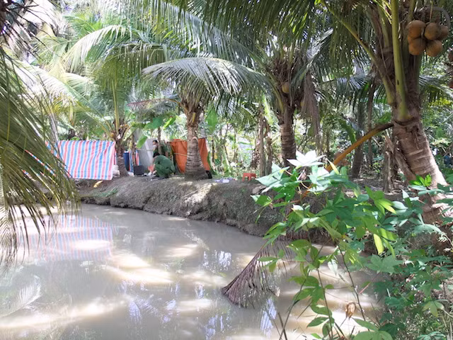 Hiện trường phát hiện thi thể nạn nhân.