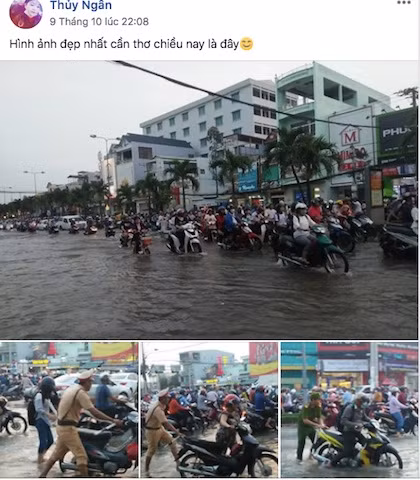 Người dùng mạng chia sẻ những hình ảnh xúc động của cán bộ chiến sĩ làm nhiệm vụ trên đường.