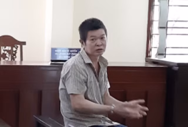Bị cáo tại phiên toà.
