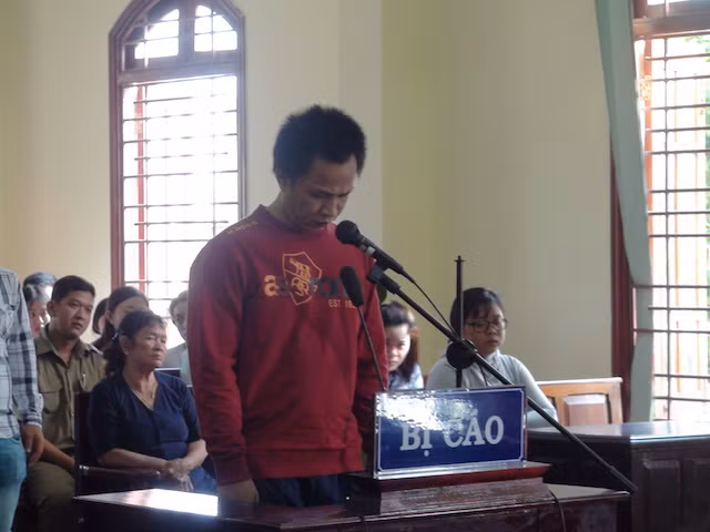 Bị cáo tại phiên tòa.