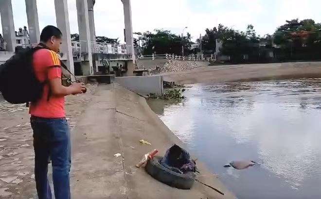 Hiện trường nơi phát hiện thi thể nạn nhân.