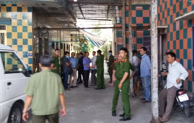 Hiện trường nơi xảy ra án mạng.