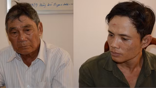 Đức và Minh tại cơ quan Công an.