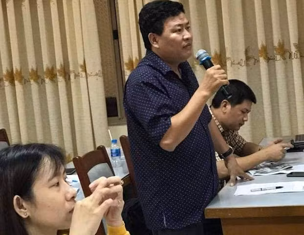 Đại diện Báo CAND phát biểu tại buổi giao ban báo chí.
