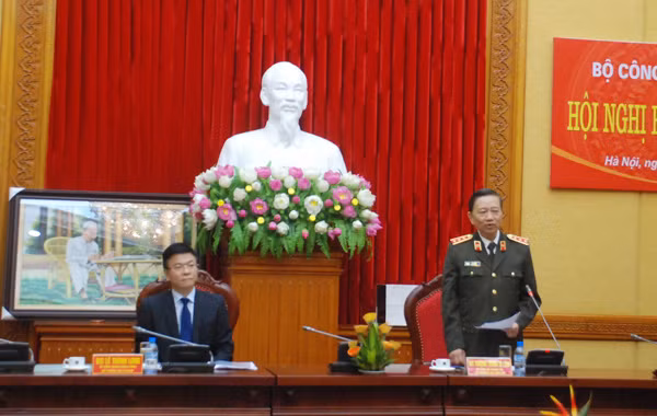 Bộ trưởng Tô Lâm phát biểu tại hội nghị.
