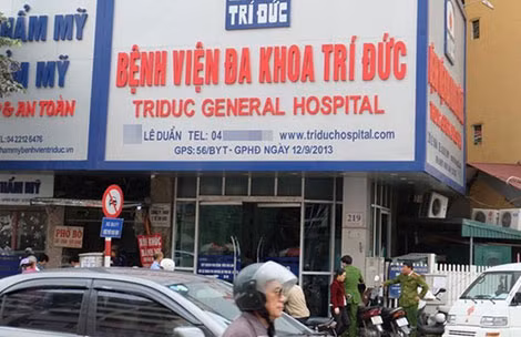 Bệnh viện Đa khoa Trí Đức, nơi xảy ra sự cố 2 bệnh nhân tử vong sáng 25-12.