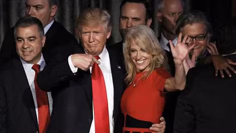 Bà Kellyanne Conway là người quản lý chiến dịch tranh cử của ông Trump. Bà Kellyanne Conway là người quản lý chiến dịch tranh cử của ông Trump.