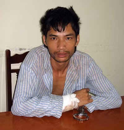 Vũ Đình Sơn bị bắt sau cuộc đọ súng nảy lửa với các trinh sát chống tội phạm về ma túy.