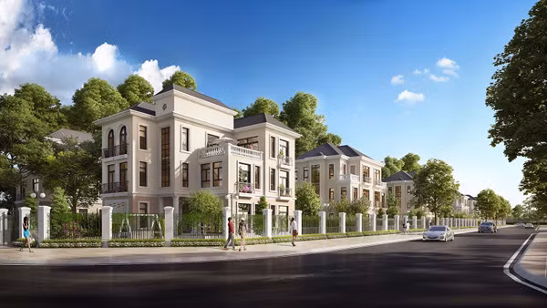 Vinhomes Green Bay gồm hơn 300 biệt thự, shophouse, 3 tòa căn hộ, mật độ xây dựng chỉ hơn 19%.