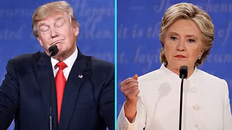 Ông Donald Trump và bà Hillary Clinton tại phiên tranh luận tổng thống lần 3. Ông Donald Trump và bà Hillary Clinton tại phiên tranh luận tổng thống lần 3.