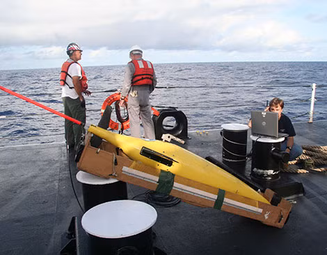 Thiết bị lặn UUV thuộc lớp Seaglider. Ảnh: KTLA.com.