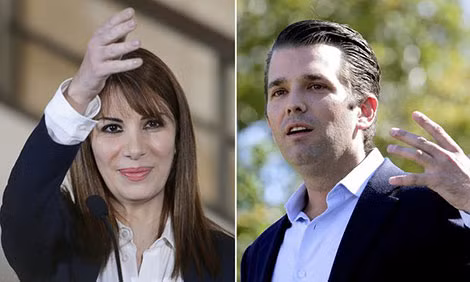 Donald Trump Jr (con trai tổng thống đắc cử Trump) cùng bà Randa Kassis chủ trì cuộc họp bí mật ngày 11-10 ở Paris.