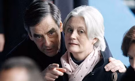 Frnacois Fillon và vợ, Penelope Clarke.