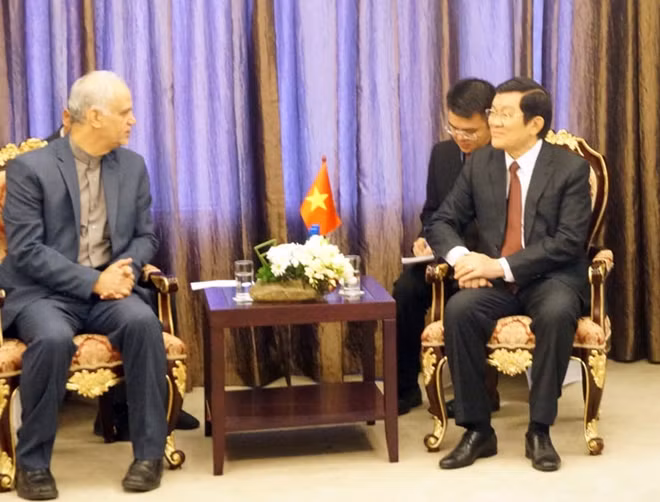 Chủ tịch nước Trương Tấn Sang tiếp Chủ tịch Hội Hữu nghị Iran – Việt Nam Kamal Sajjadi.