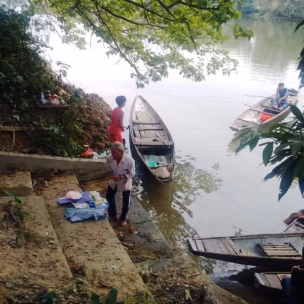 Khu vực sông Như Ý, nơi đôi nam nữ nhảy tự vẫn.