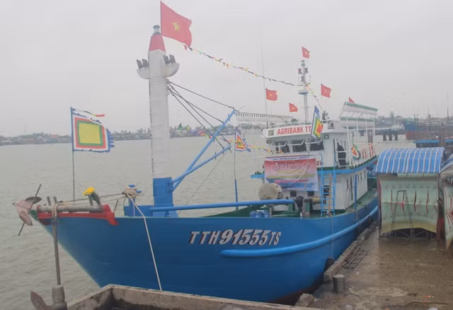 Tàu cá vỏ thép TTH-91555.TS là tàu cá được đóng mới với kinh phí 21 tỷ đồng theo Nghị định 67/2014/NĐ-CP.