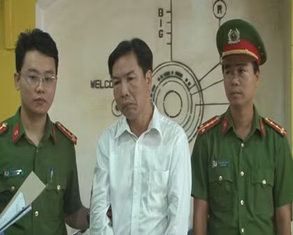 Lê Hữu Lam tại thời điểm bị bắt giữ.