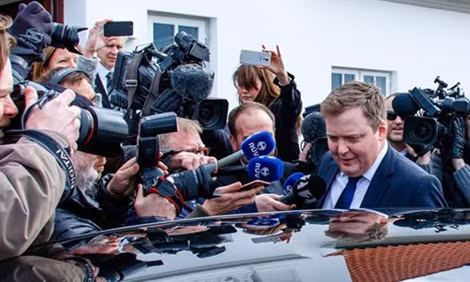 Thủ tướng Iceland Sigmundur David Gunnlaugsson đã trở thành chính trị gia đầu tiên buộc phải từ chức vì bị tố cáo trong “Hồ sơ Panama”. Ảnh: EPA.