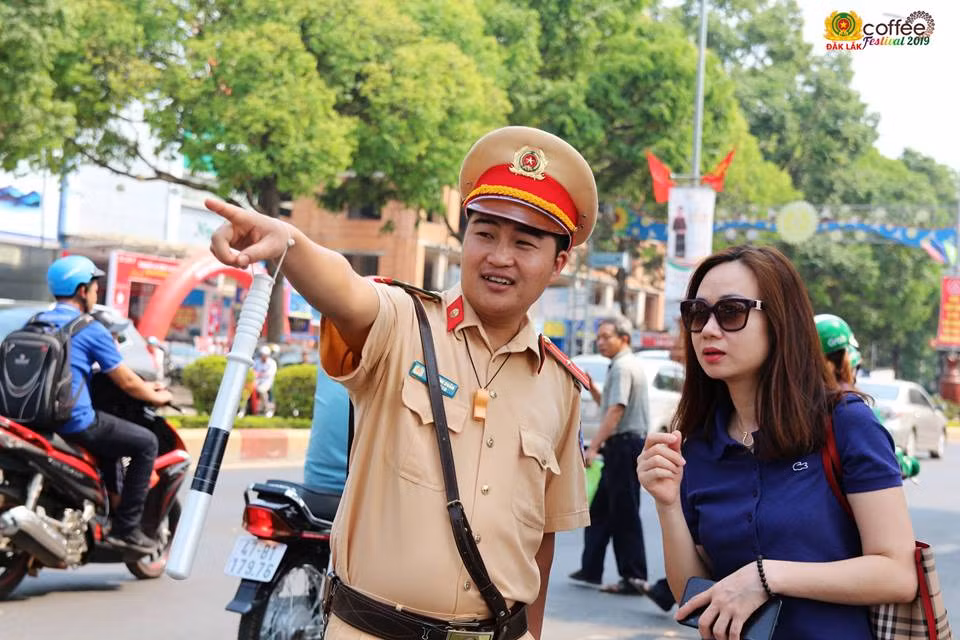 Lực lượng Công an giữ trật tự tại Lễ hội cà phê 