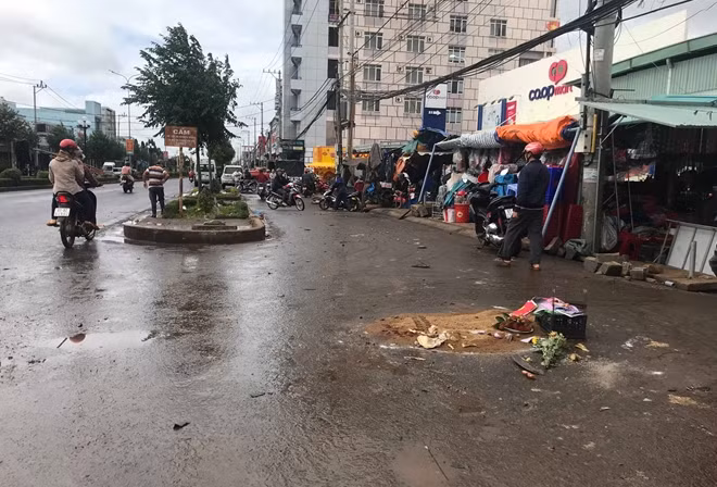 Hiện trường nơi xảy ra vụ tai nạn.