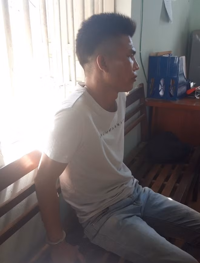 Đối tượng Võ Xuân Trường khi mới bị bắt giữ