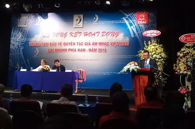 Đại diện VCPMC báo cáo tổng kết hoạt động trong năm 2018.