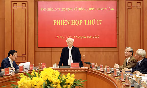 Tổng Bí thư, Chủ tịch nước Nguyễn Phú Trọng phát biểu kết luận phiên họp.