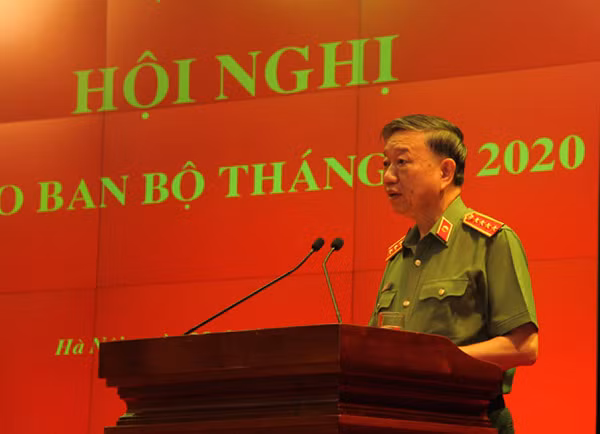 Bộ trưởng Tô Lâm phát biểu tại Hội nghị. Bộ trưởng Tô Lâm phát biểu tại Hội nghị.