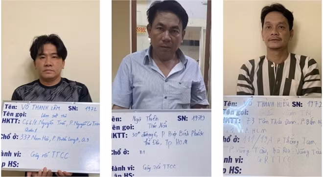 Lâm “sát thủ” và 2 đàn em.