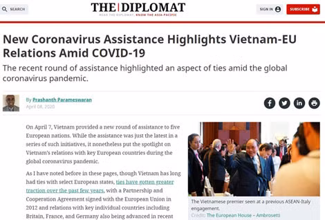 Bài đăng ca ngợi Việt Nam của tờ The Diplomat.