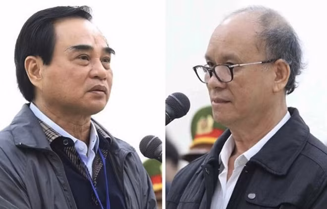 Hai cựu Chủ tịch TP Đà Nẵng Trần Văn Minh (phải) và Văn Hữu Chiến.