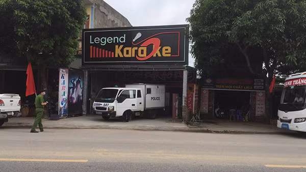 Quán Karaok Legen 68, tại xã Thanh Khê, huyện Thanh Hà tại thời điểm kiểm tra.