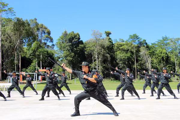 CBCS Tiểu đoàn 5 – Trung đoàn CSCĐ Tây Nam Bộ luôn nêu cao tinh thần “vượt nắng, thắng mưa” hoàn thành xuất sắc các nhiệm vụ.