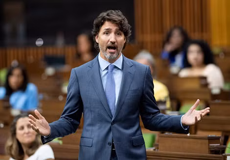 Thủ tướng Canada Justin Trudeau tại Quốc hội.