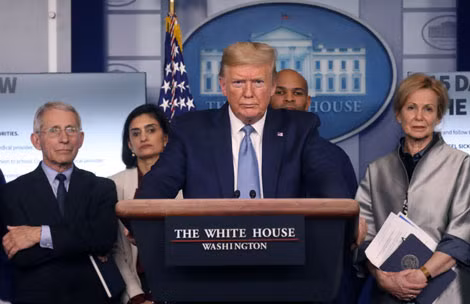 Tổng thống Donald Trump trong cuộc họp báo tại Nhà Trắng. Ảnh: L.G. Tổng thống Donald Trump trong cuộc họp báo tại Nhà Trắng. Ảnh: L.G.